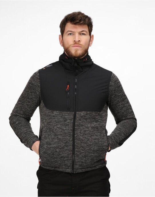 Regatta Professional TRF624 Regatta Heist Hybrid Jacket - Ash Marl/ Black