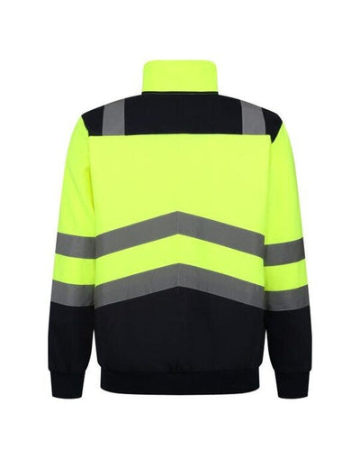 Regatta High Visibility TRF670 Regatta Hi Vis Pro 1/4 Zip Sweat Top - Hi-Vis Yellow/Navy