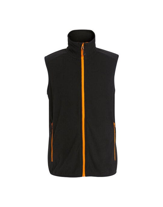 Regatta Professional TRF695 Regatta Navigate Fleece Bodywarmer - Black Orange Pop