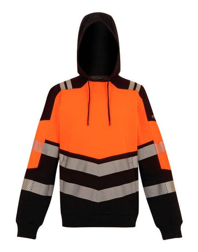 Regatta High Visibility TRF780 Regatta Hi-Vis X-Pro Hoodie (Class 2) - Black/Hi-Vis Orange