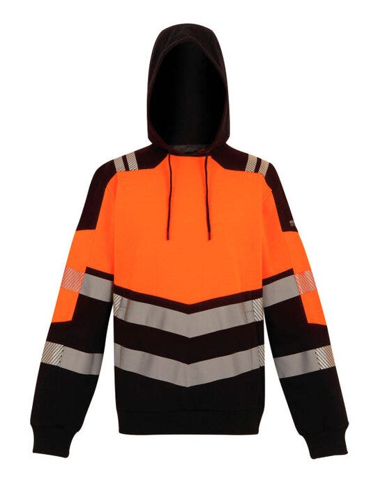 Regatta High Visibility TRF780 Regatta Hi-Vis X-Pro Hoodie (Class 2) - Black/Hi-Vis Orange