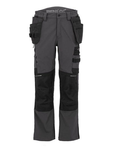 Regatta Professional TRJ447R Regatta 4TEX Stretch Holster Trouser - Slate Grey/Black
