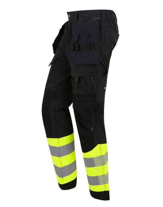 Regatta High Visibility TRJ480R Regatta Hi-Vis X-Pro Stretch Holster Trs - Black/Hi-Vis Yellow