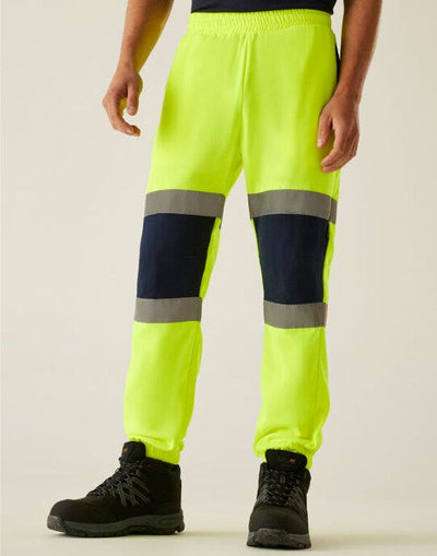 Regatta High Visibility TRJ503 Regatta Hi Vis Pro Two Tone Joggers - Hi-Vis Yellow/Navy