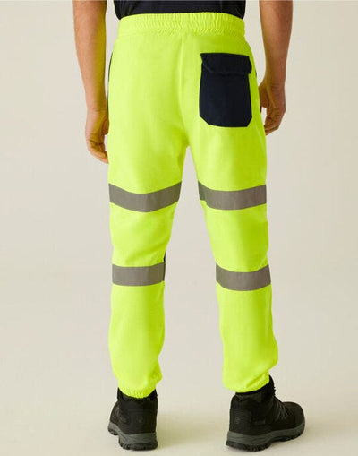 Regatta High Visibility TRJ503 Regatta Hi Vis Pro Two Tone Joggers - Hi-Vis Yellow/Navy