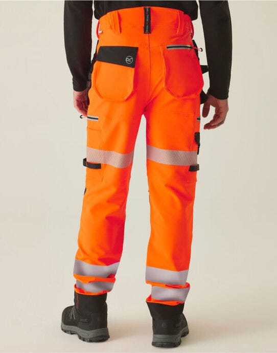 Regatta High Visibility TRJ603RL Regatta Hi-Vis Infiltrate Trouser R/L - Hi Vis Orange