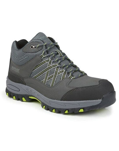 Regatta Safety Footwear TRK200 Regatta Sandstone SB Safety Hiker - Briar/Lime