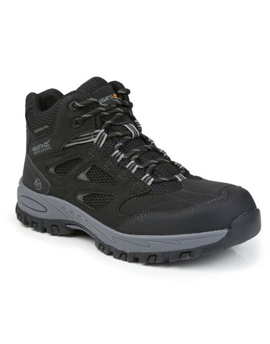 Regatta Safety Footwear TRK201 Regatta Mudstone S1P Safety Hiker - Black/Granite