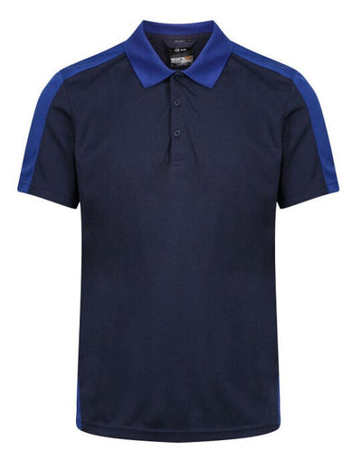 Regatta Professional TRS174 Regatta Mens Contrast Wicking Polo - Navy/ New Royal