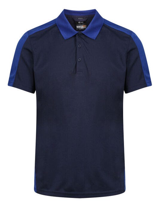 Regatta Professional TRS174 Regatta Mens Contrast Wicking Polo - Navy/ New Royal