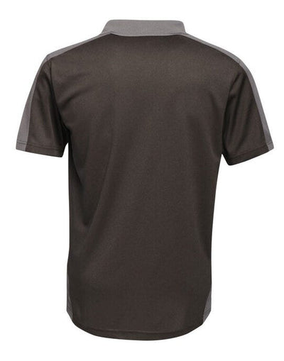 Regatta Professional TRS174 Regatta Mens Contrast Wicking Polo - Black/Seal Grey