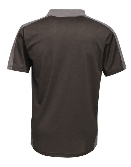 Regatta Professional TRS174 Regatta Mens Contrast Wicking Polo - Black/Seal Grey