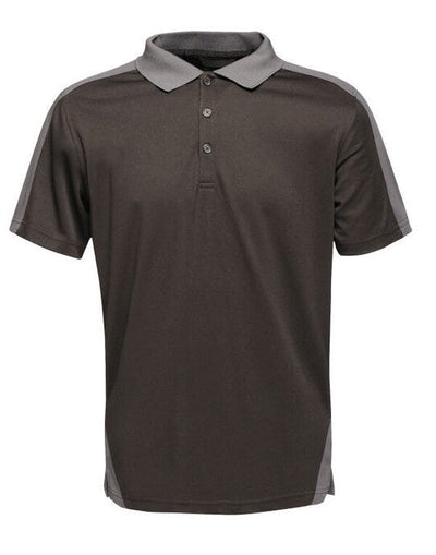 Regatta Professional TRS174 Regatta Mens Contrast Wicking Polo - Black/Seal Grey