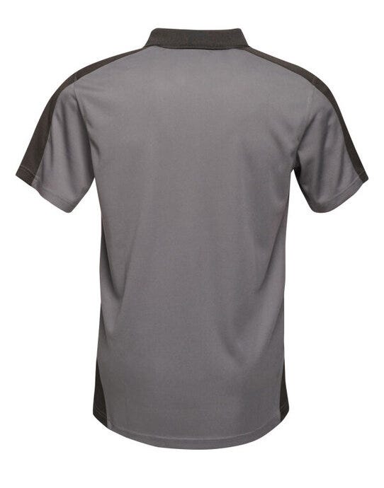 Regatta Professional TRS174 Regatta Mens Contrast Wicking Polo - Seal Grey/Black