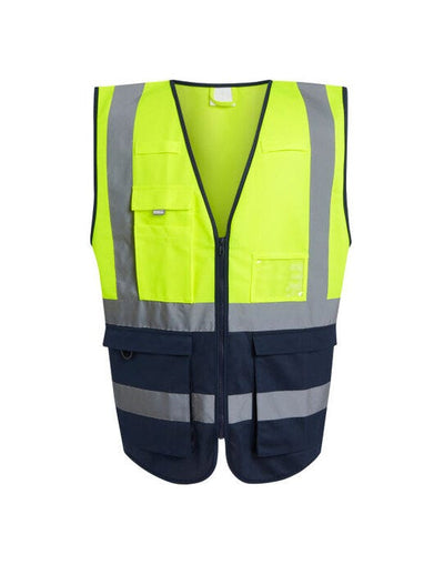 Regatta High Visibility TRS251 Regatta Pro Hi Vis Executive Vest - Hi-Vis Yellow/Navy