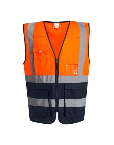 Regatta High Visibility TRS251 Regatta Pro Hi Vis Executive Vest - Hi Vis Orange/Navy