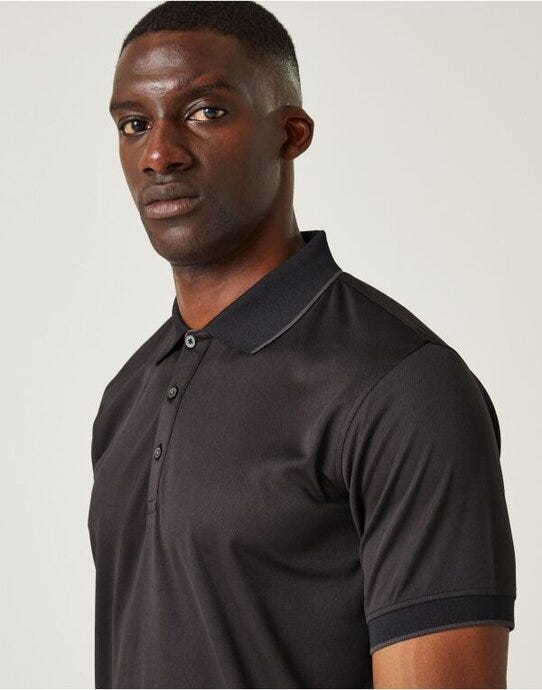 Regatta Professional TRS264 Regatta Navigate Short Sleeve Polo - Black/Seal