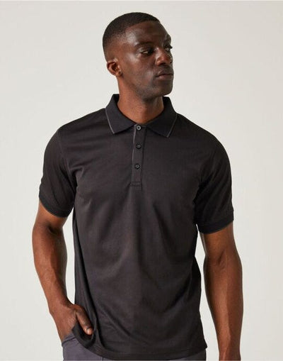 Regatta Professional TRS264 Regatta Navigate Short Sleeve Polo - Black/Seal