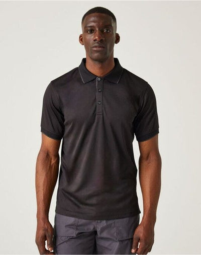 Regatta Professional TRS264 Regatta Navigate Short Sleeve Polo - Black/Seal