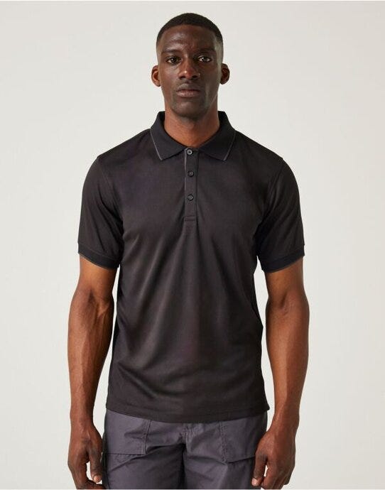 Regatta Professional TRS264 Regatta Navigate Short Sleeve Polo - Black/Seal