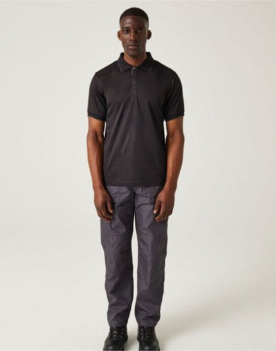 Regatta Professional TRS264 Regatta Navigate Short Sleeve Polo - Black/Seal