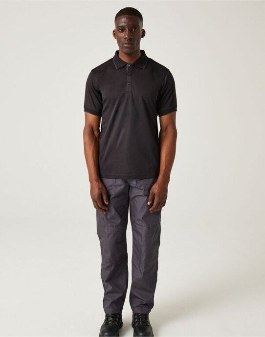 Regatta Professional TRS264 Regatta Navigate Short Sleeve Polo - Black/Seal