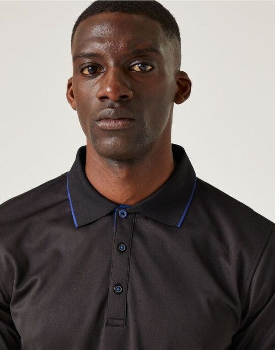 Regatta Professional TRS264 Regatta Navigate Short Sleeve Polo - Black/New Royal