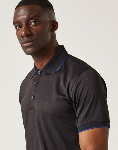 Regatta Professional TRS264 Regatta Navigate Short Sleeve Polo - Black/New Royal