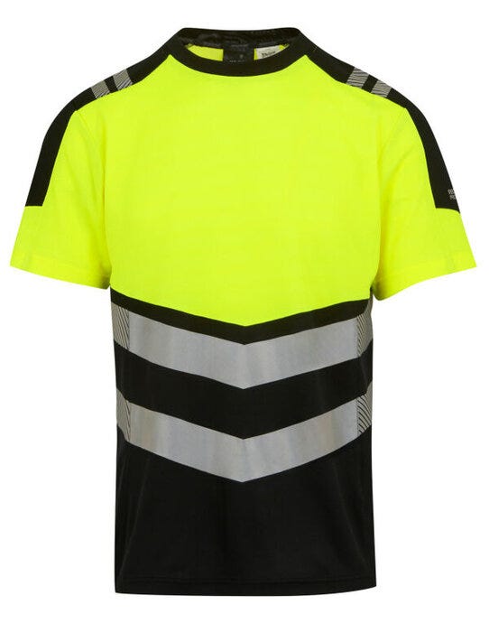 Regatta High Visibility TRS280 Regatta Hi-Vis X-Pro T-Shirt - Black/Hi-Vis Yellow