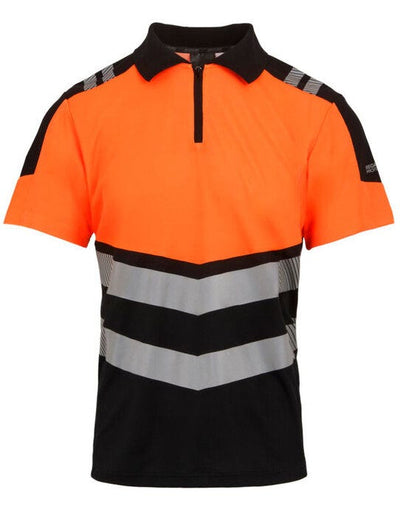 Regatta High Visibility TRS281 Regatta Hi-Vis X-Pro Polo - Black/Hi-Vis Orange