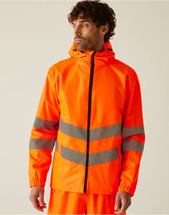 Regatta High Visibility TRW497 Regatta Hi-Vis Pro Packaway Jacket - Orange