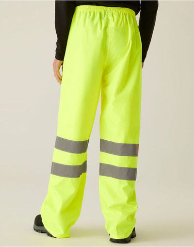 Regatta High Visibility TRW498 Regatta Hi-VIs Pro Packaway Overtrousers - Yellow