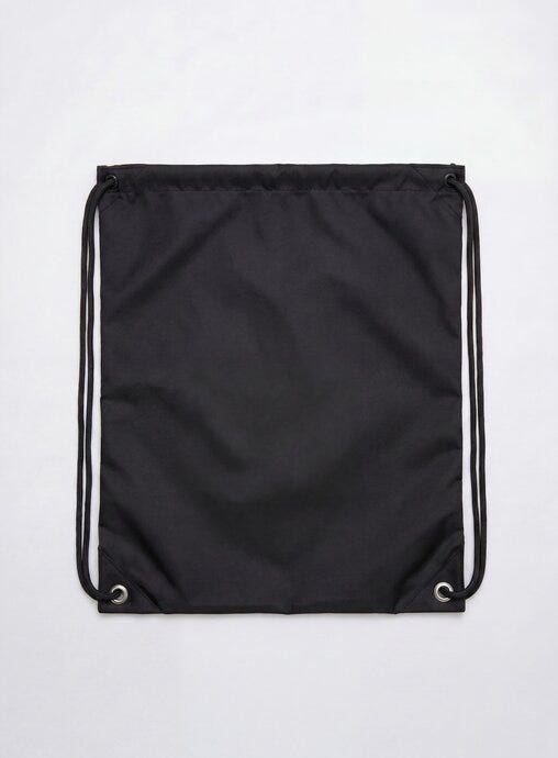 United Bags UB4010 UB Crest Drawstring Gymsac - Black