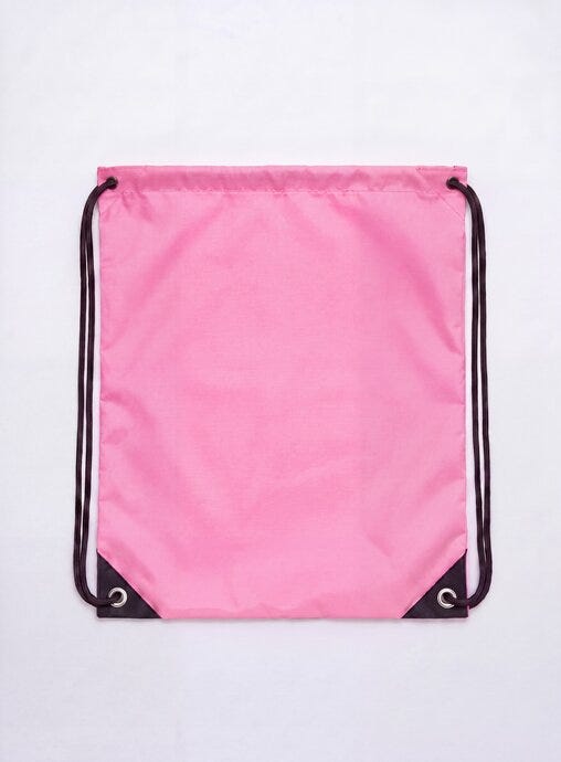 United Bags UB4010 UB Crest Drawstring Gymsac - Pink