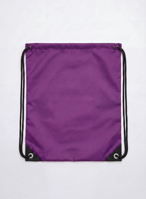 United Bags UB4010 UB Crest Drawstring Gymsac - Purple