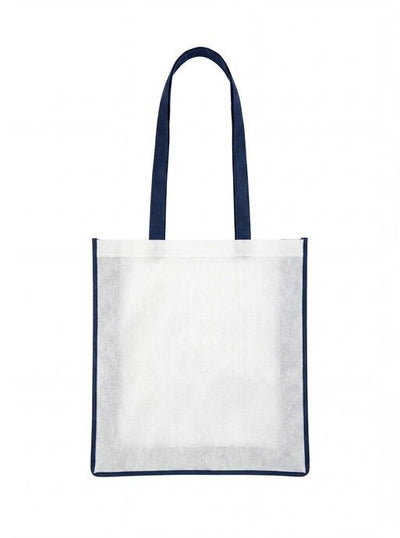 United Bags UB4070 UB Edge Non Woven Two Tone Shopper - Navy