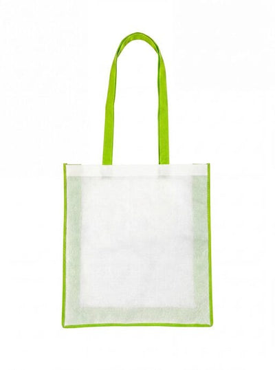 United Bags UB4070 UB Edge Non Woven Two Tone Shopper - Light Green