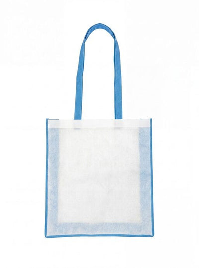 United Bags UB4070 UB Edge Non Woven Two Tone Shopper - Light Blue