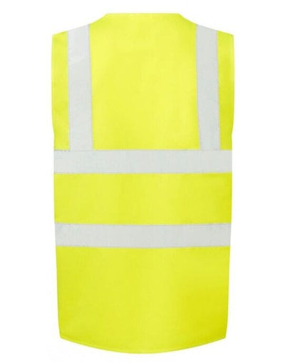 Ultimate Clothing Collection UCC054-542 UCC 4 Band Safety Waistcoat - Hi-Vis Yellow