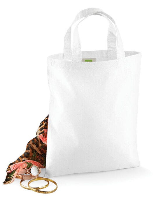 Westford Mill W104 Mini Promo Tote - White