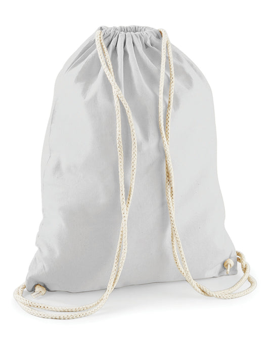 Westford Mill W110 Cotton Gymsac - White