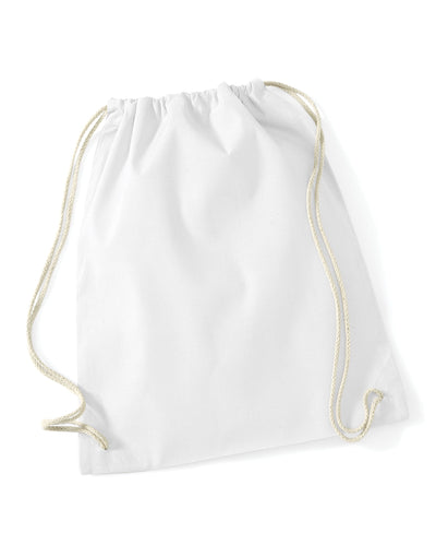 Westford Mill W110 Cotton Gymsac - White