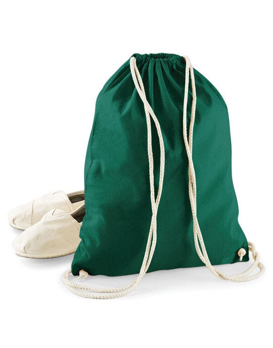Westford Mill W110 Cotton Gymsac - Bottle Green