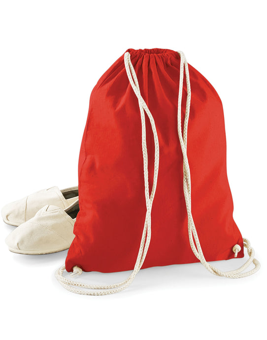 Westford Mill W110 Cotton Gymsac - Bright Red