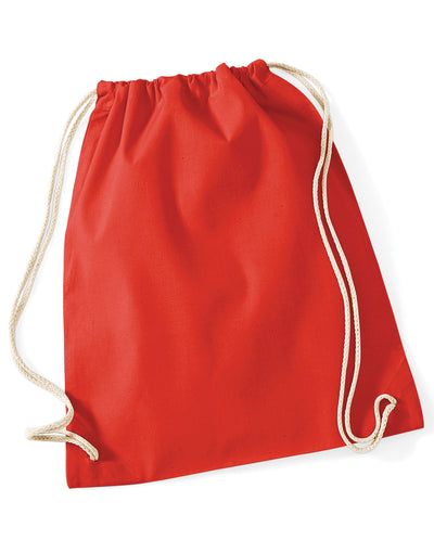 Westford Mill W110 Cotton Gymsac - Bright Red