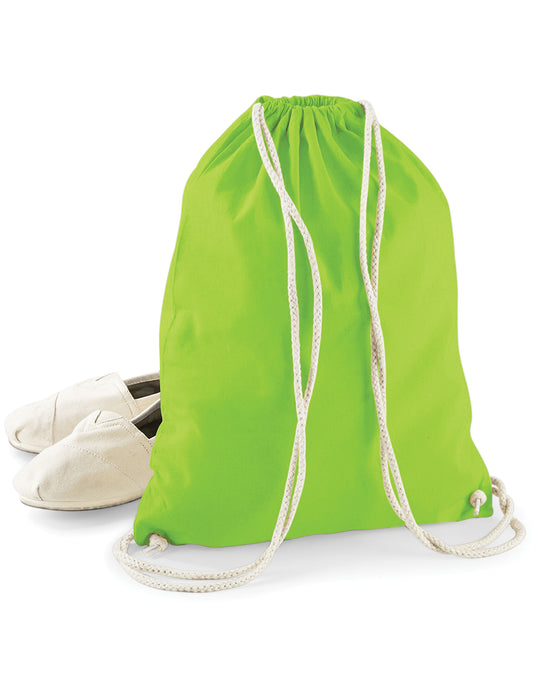 Westford Mill W110 Cotton Gymsac - Lime
