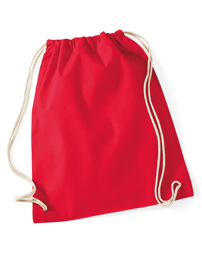 Westford Mill W110 Cotton Gymsac - Classic Red