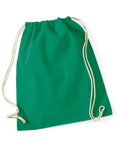 Westford Mill W110 Cotton Gymsac - Kelly Green