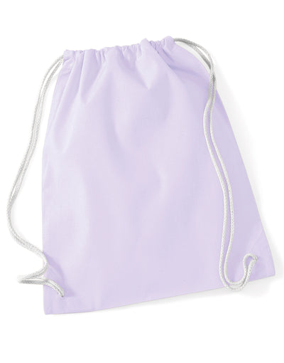 Westford Mill W110 Cotton Gymsac - Lavender/White