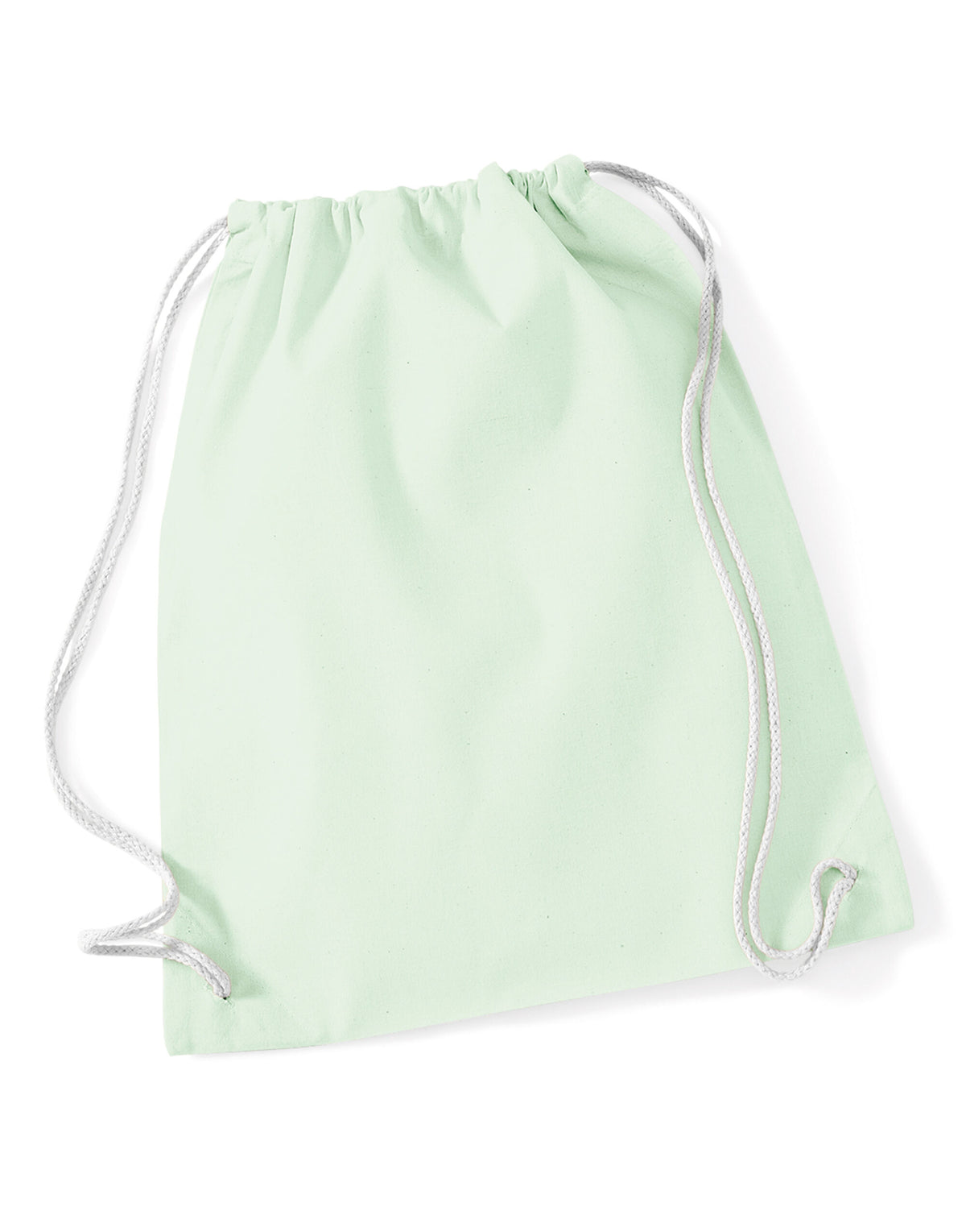 Westford Mill W110 Cotton Gymsac - Pastel Mint/White